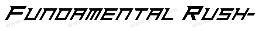 Fundamental Rush字体转换